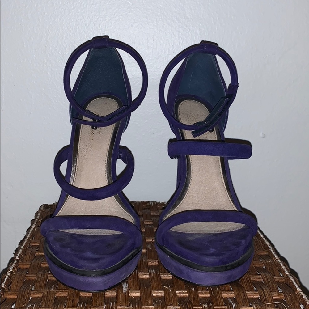Topshop Cobalt Blue Strappy Heels - Size 38